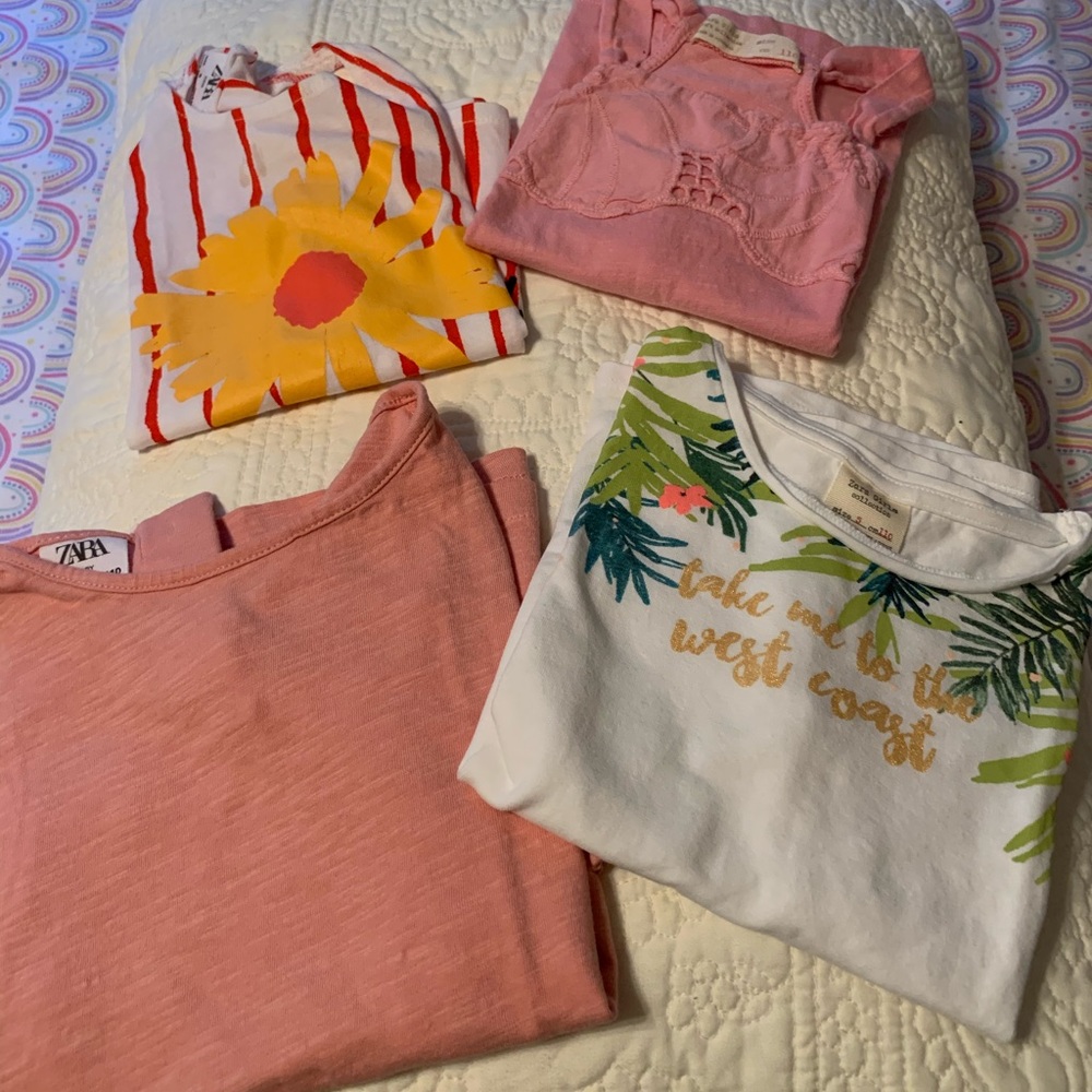 4 ZARA Girls Tops Size 5